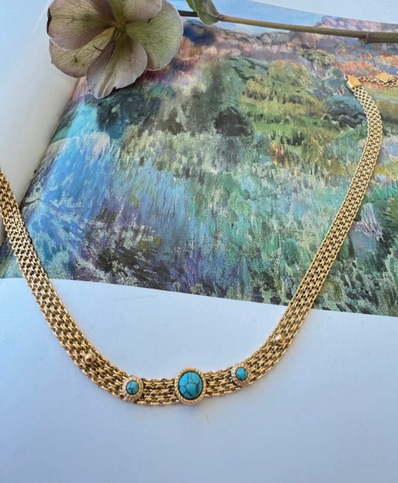 “Mirage Bleu” necklace