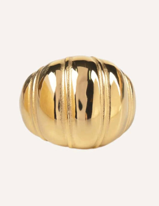 Anillo Rienzi dorado de acero inoxidable - Ma Meilleure Symphonie