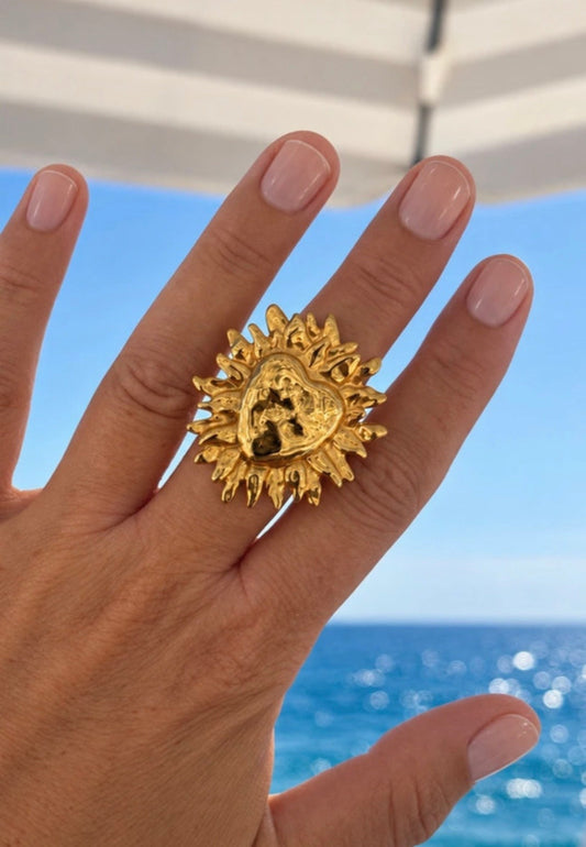 Anillo Isolda dorado - vista 2