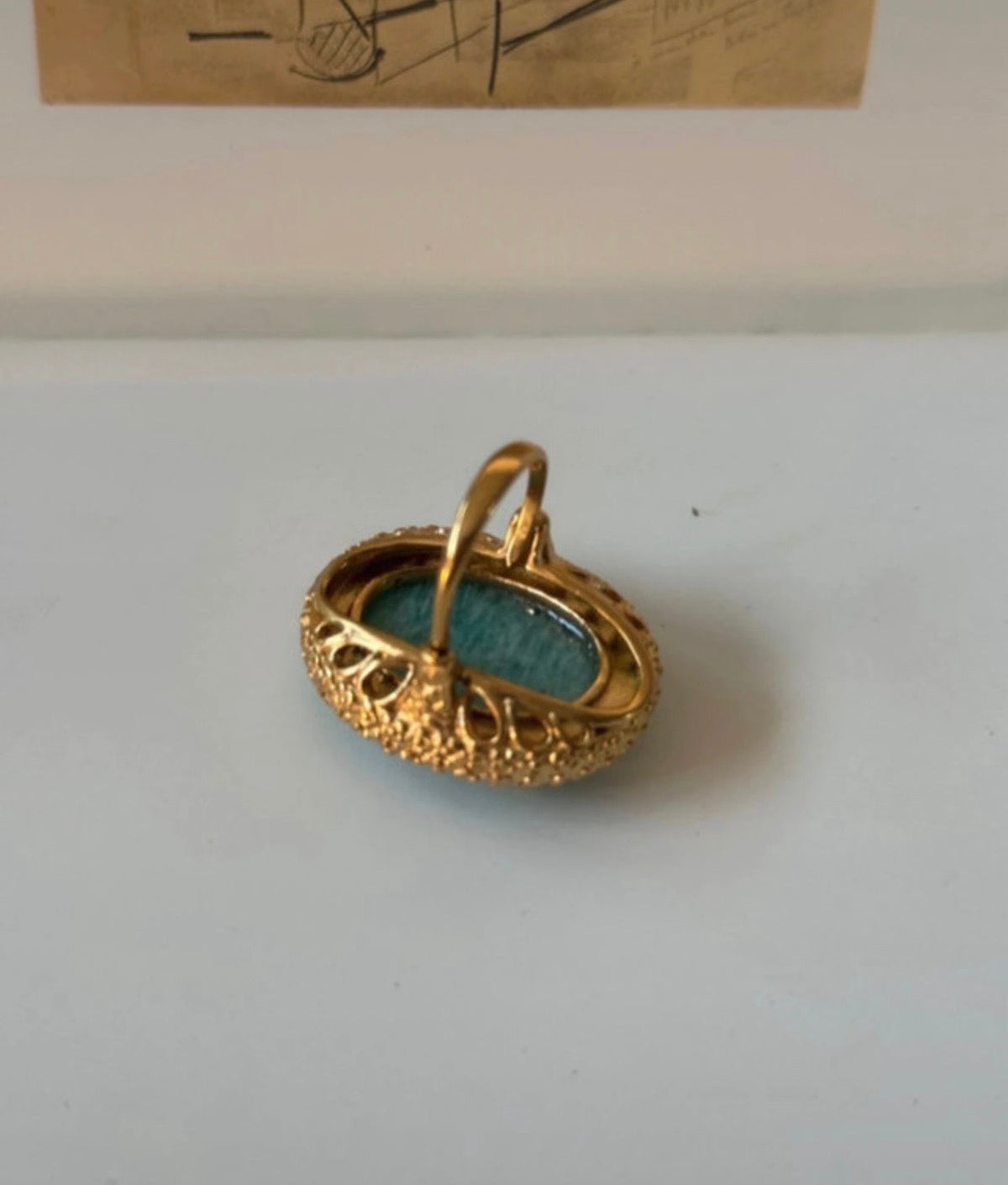 Anillo L’Écume des jours con amazonita natural - vista 8