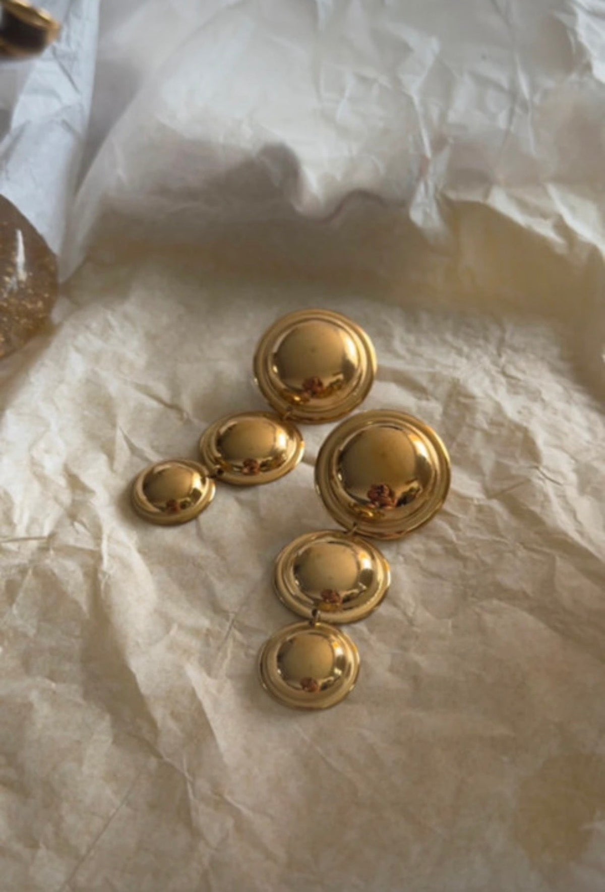 Pendientes Ravel dorados - detalle de producto