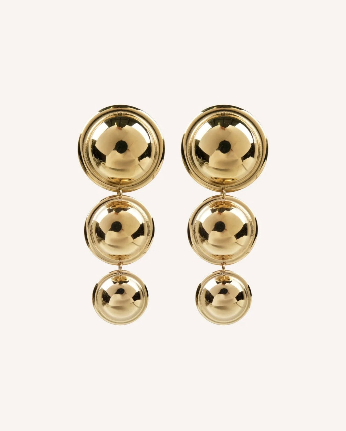 Pendientes Ravel dorados de acero inoxidable - vista frontal
