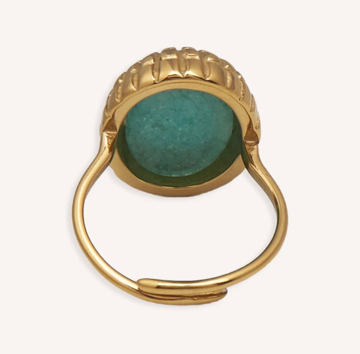 Anillo Esclarmonde turquesa ajustable, vista posterior