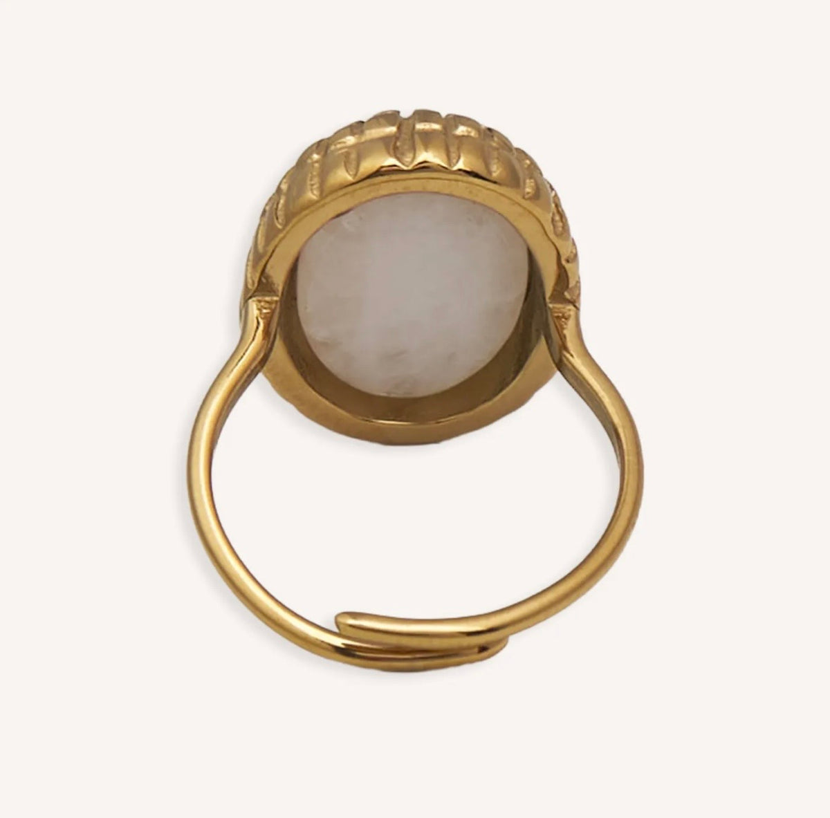 Anillo Esclarmonde blanco ajustable, vista posterior