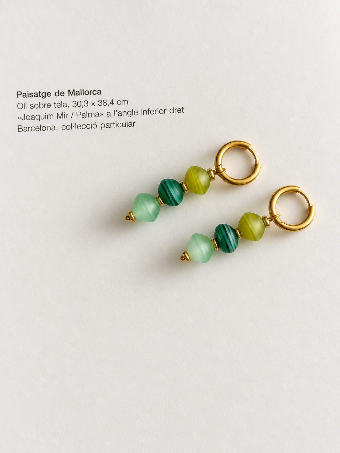 Pendientes Paisatge de Mallorca en verde oliva, verde profundo y menta — fotografía 41