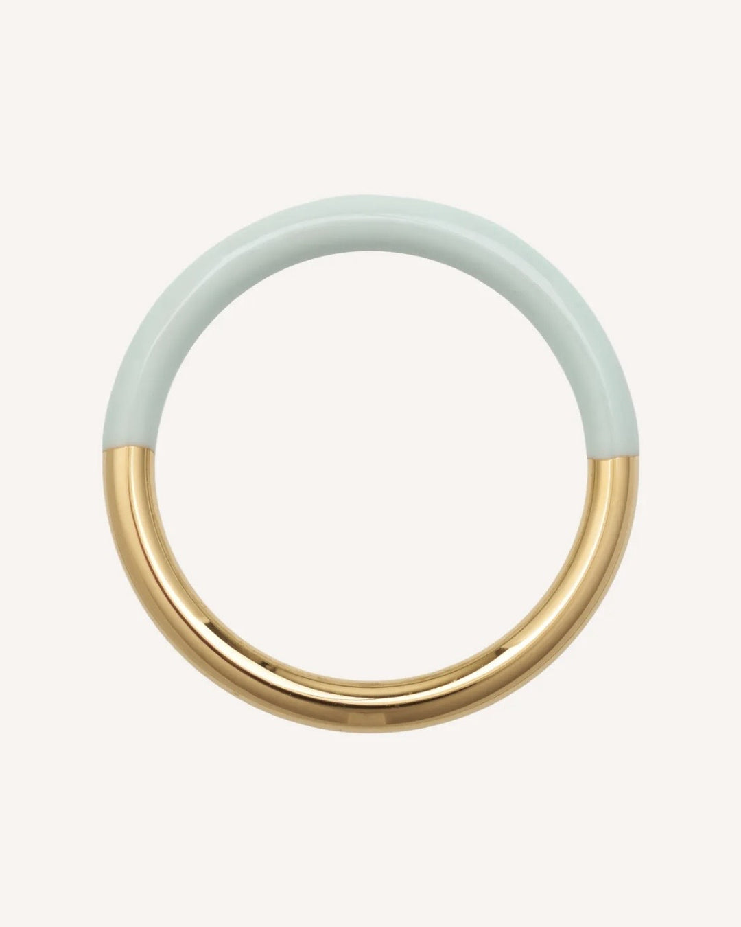 Bracelet Rondo Aqua de acero inoxidable dorado y esmalte claro