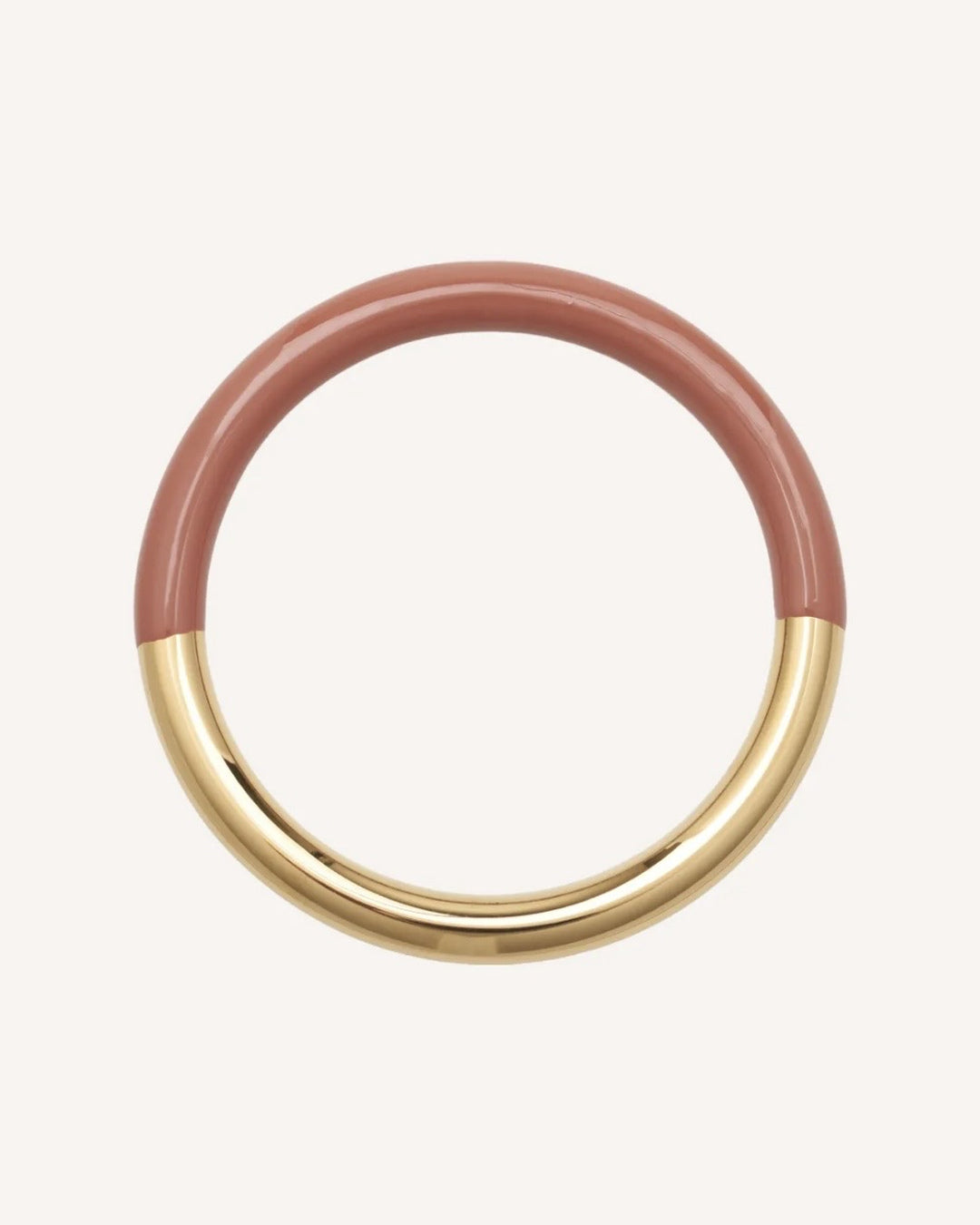 Bracelet Rondo Terracotta de acero inoxidable dorado y esmalte terracota